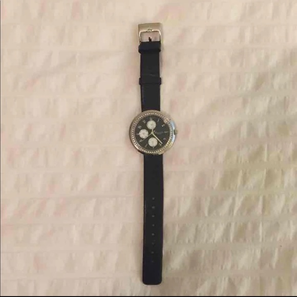 Kenneth Cole Black Leather Strap Watch